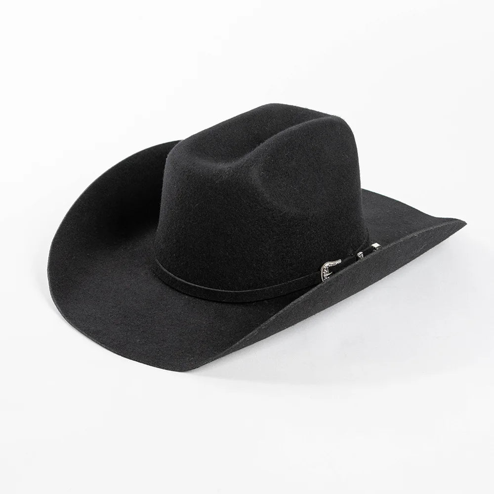 USPOP 100 Wool Felt Cowboy Hat Belt Buckle Wide Brim