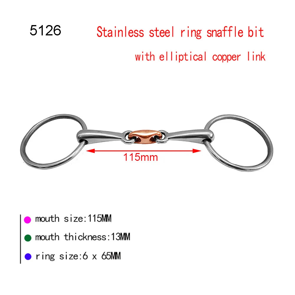 Stainless Steel Eggbutt Snaffle Bit For Horse Training