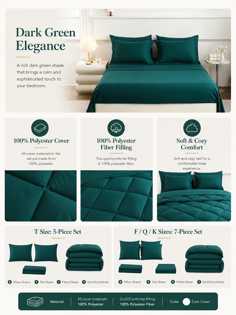 EasYum Multi Piece Bedding Set With Comforter