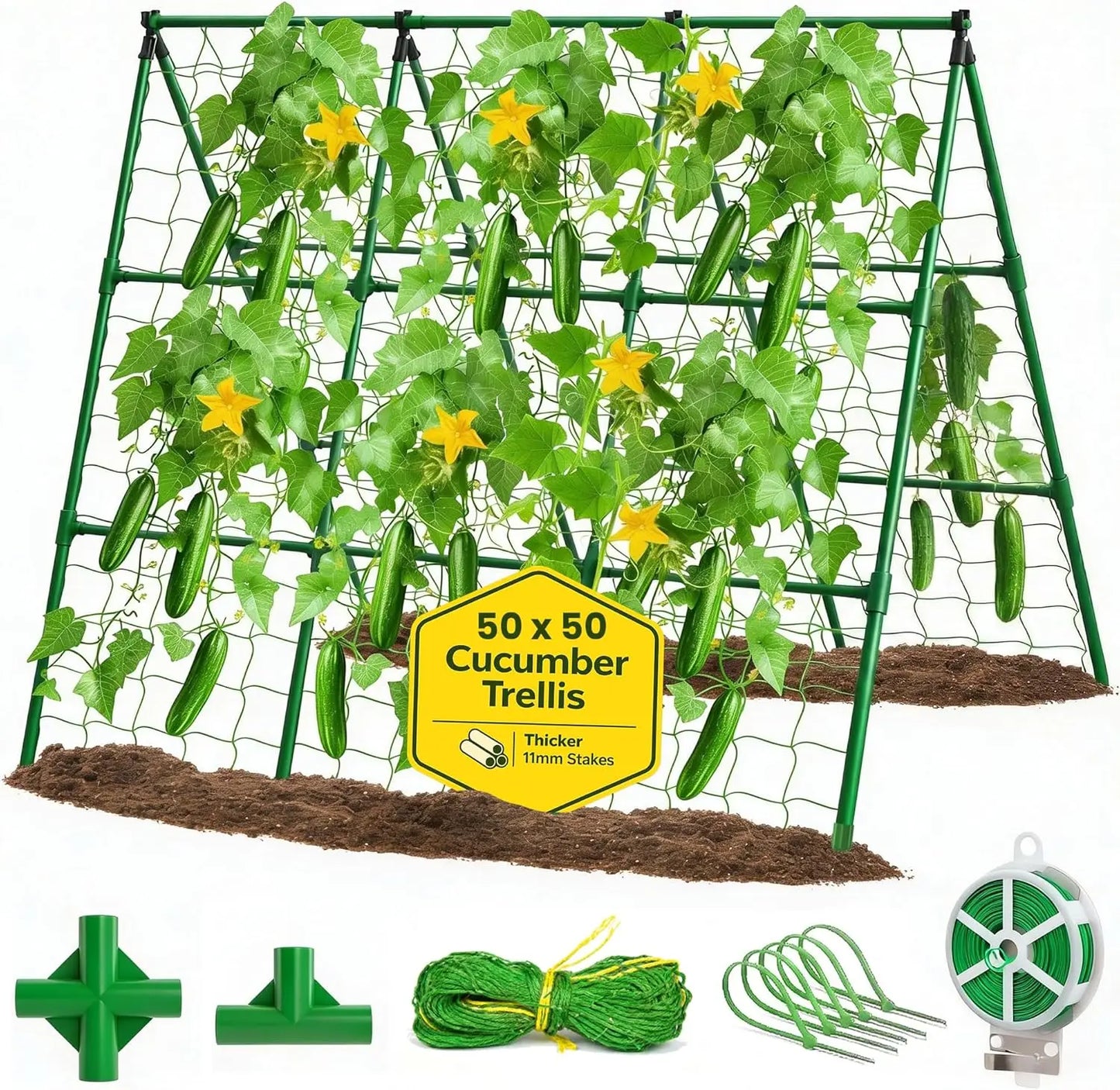A-Frame Garden Trellis For Climbing Plants Easy Assembly Durable Steel