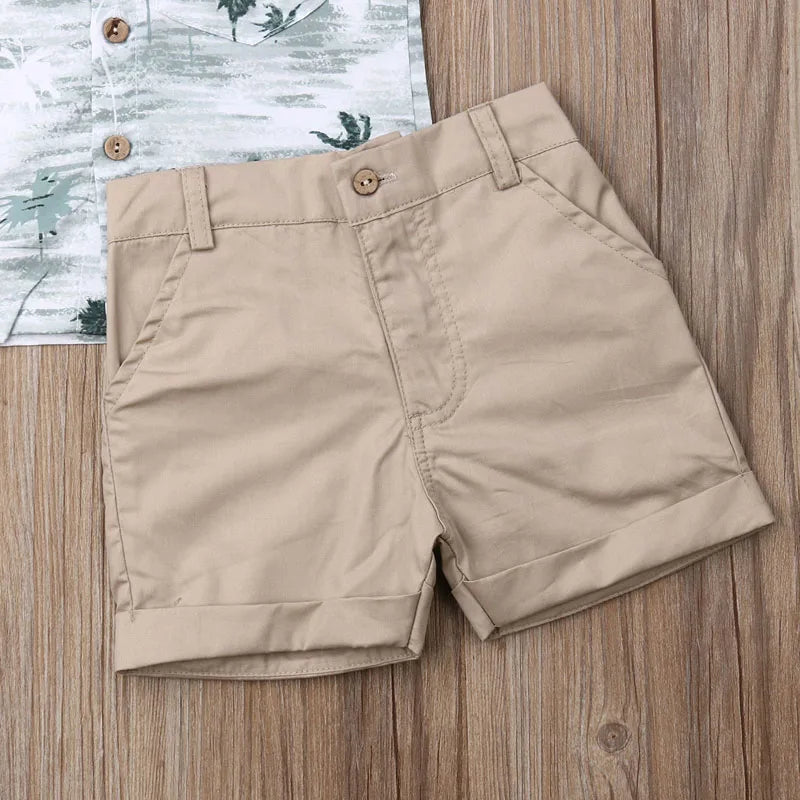 Lioraitiin Toddler Boy Shirts And Pants Set Short Sleeve