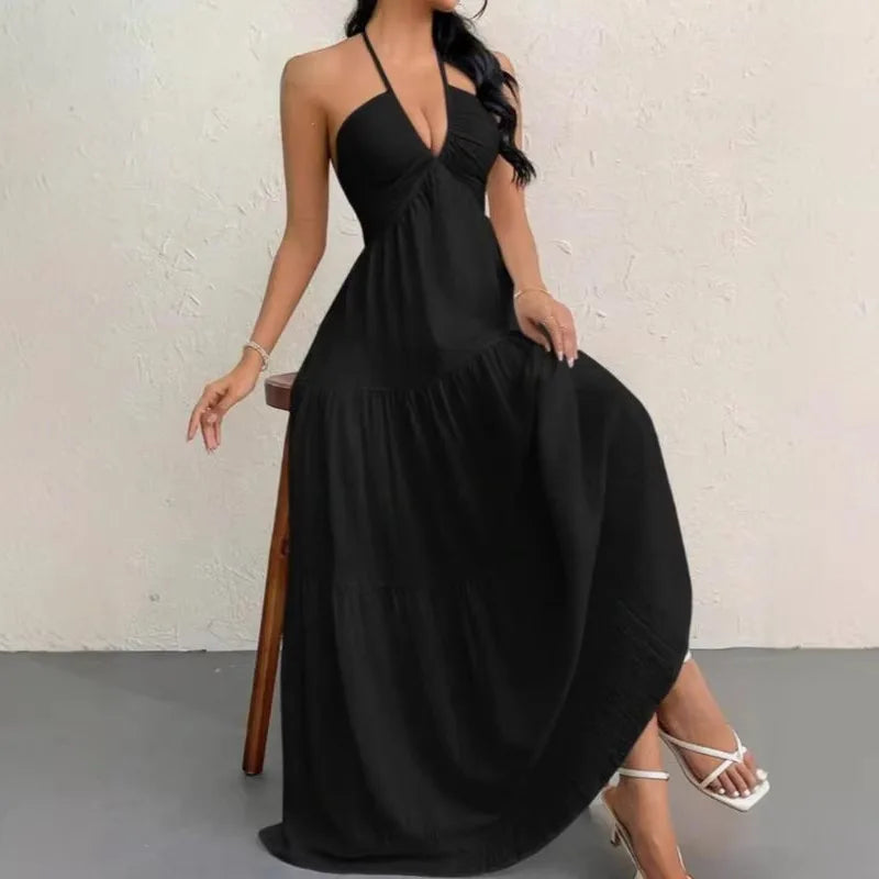 Others Women's Strapless Summer Dress Polyester Sleeveless Citywalk