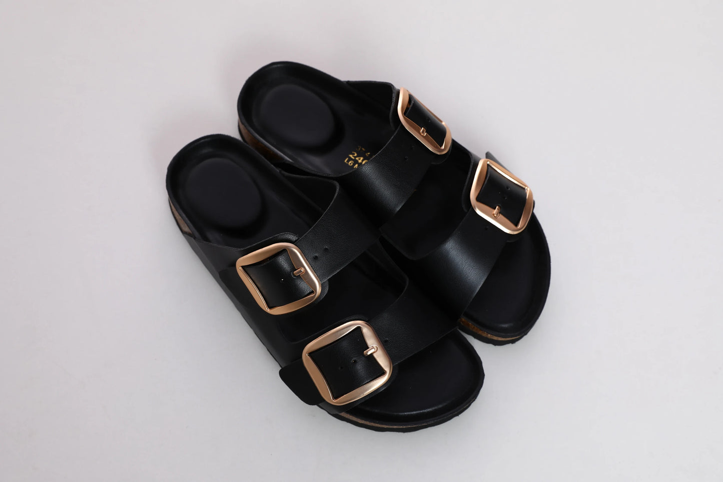Women's Summer Slip-On Slippers With Adjustable Buckle Straps PU Sandals