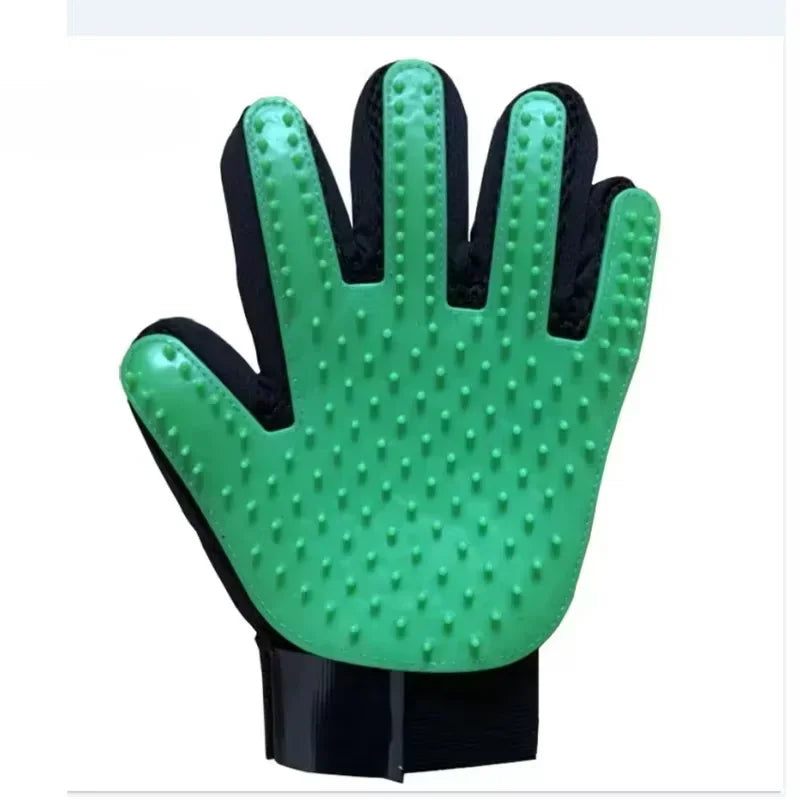 Anti Scratch Cat Grooming Gloves Deshedding Massaging Rubber Mitt