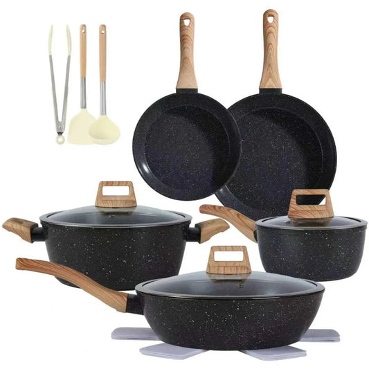 US Ceramic Nonstick Cookware Set Pots And Pans Kitchen