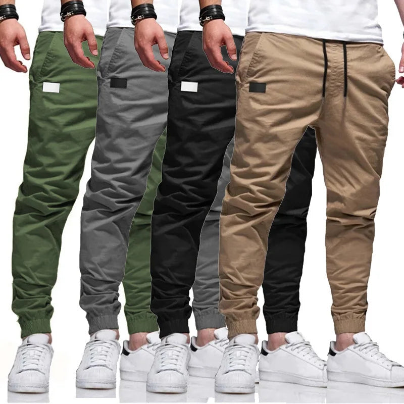 Men's Casual Sports Pants Jogger Cargo Sweatpants with Pockets