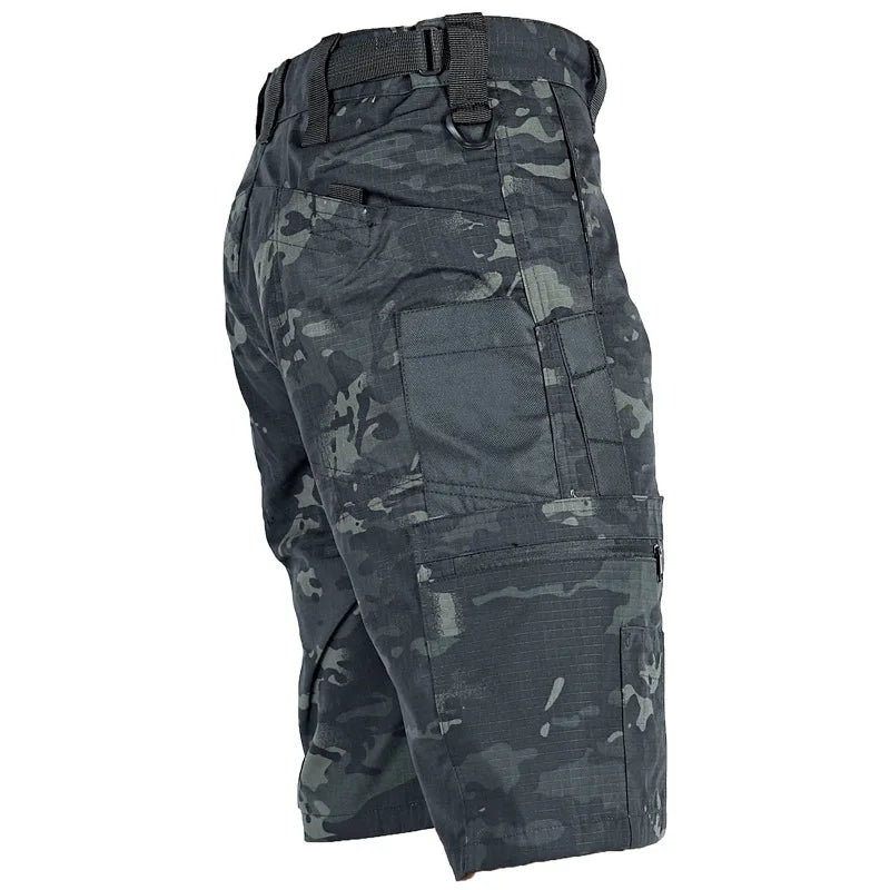 Men's Quick-Dry Tactical Cargo Shorts Multi-Pocket Waterproof