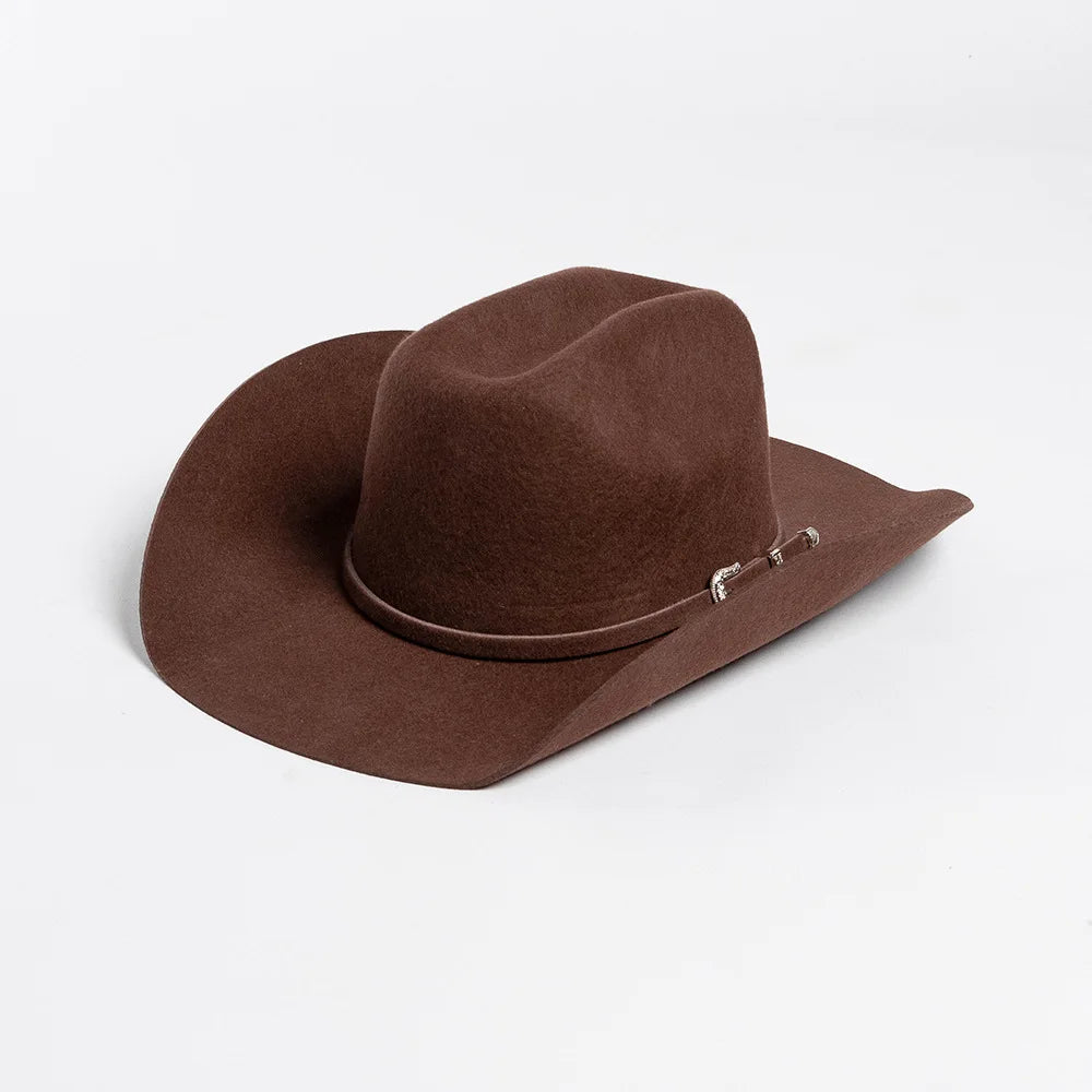 USPOP 100 Wool Felt Cowboy Hat Belt Buckle Wide Brim