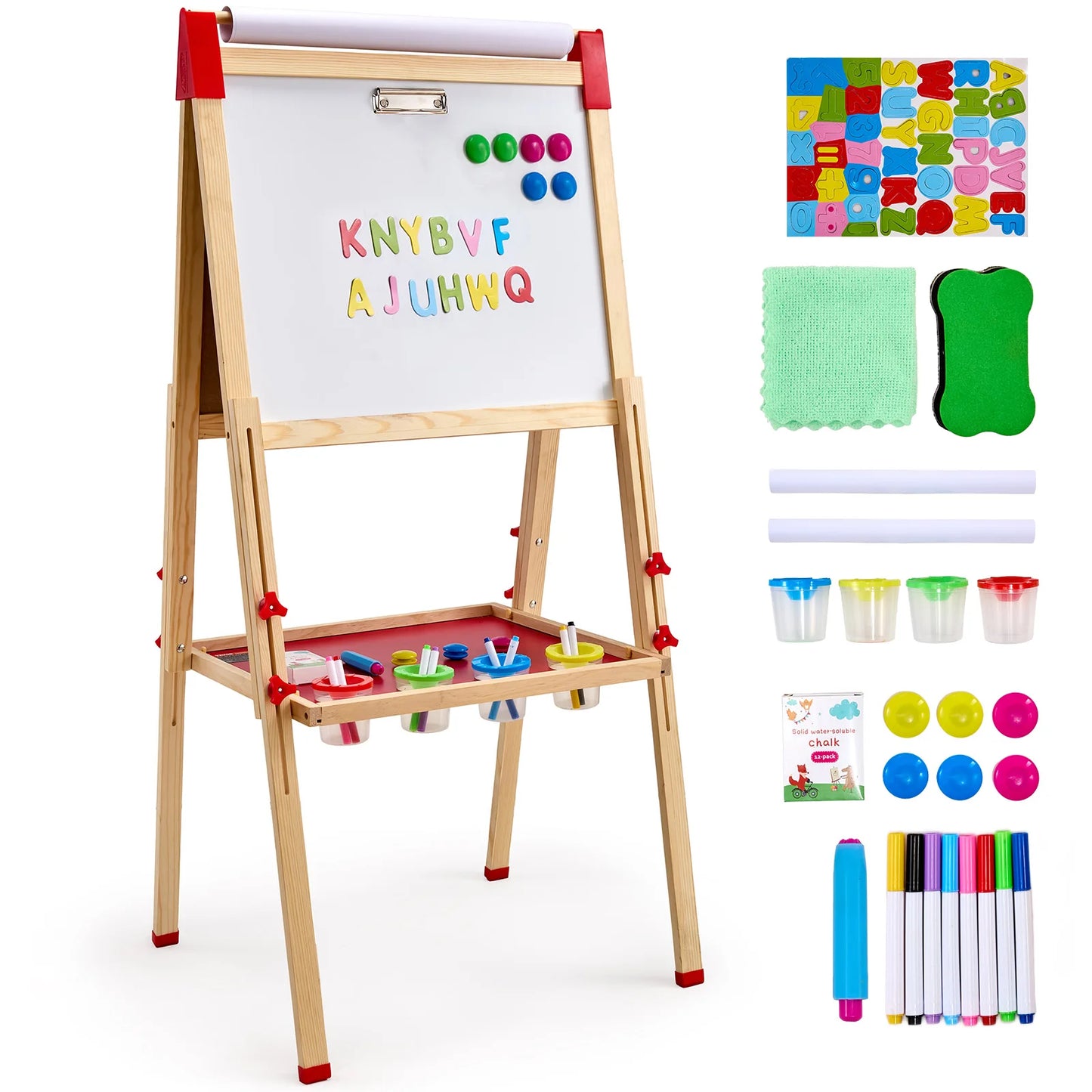SucceBuy Wooden Double Sided Magnetic Drawing Board For Kids