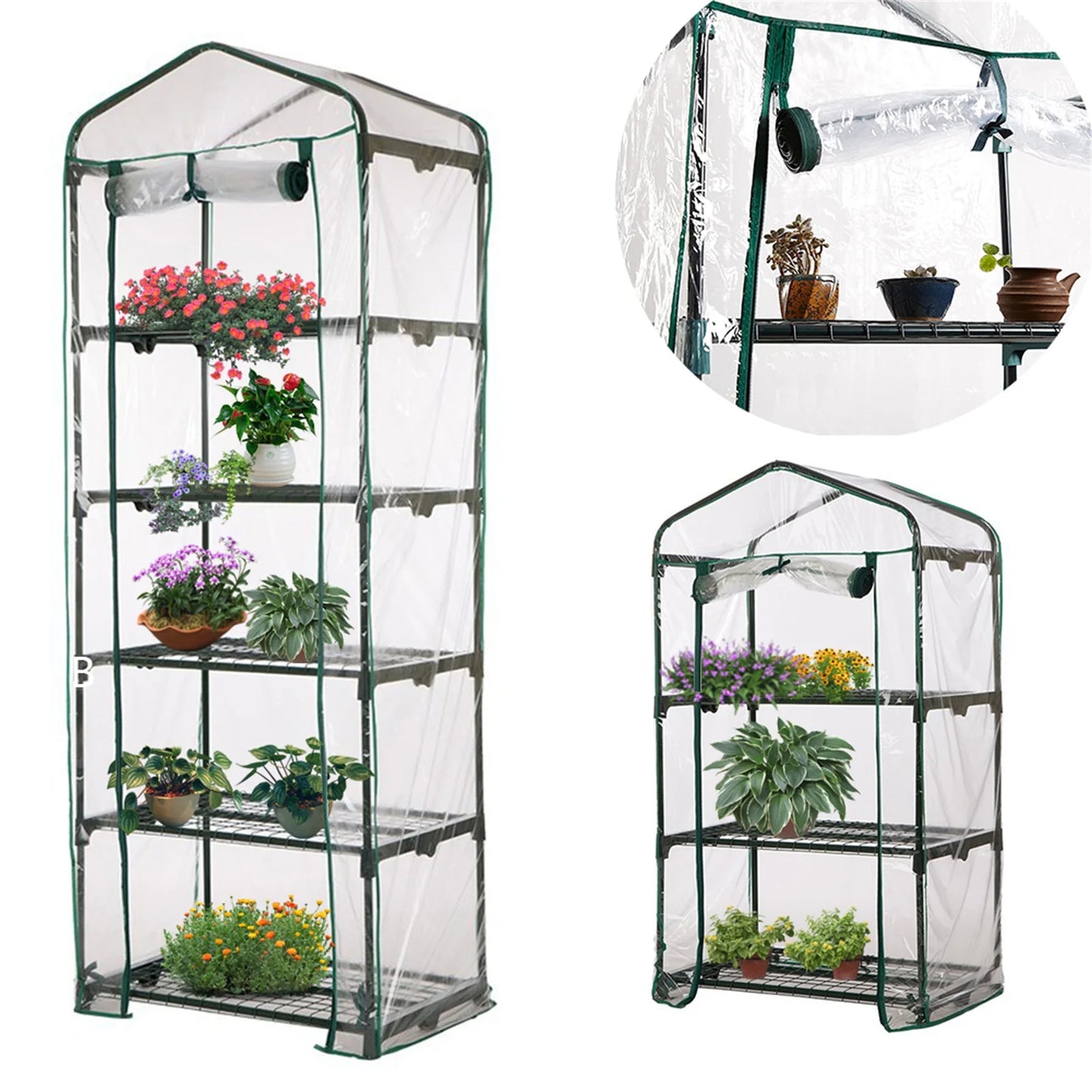 Garden Greenhouse Cover PVC Durable Plant Cover 2/3/4/5 Tier