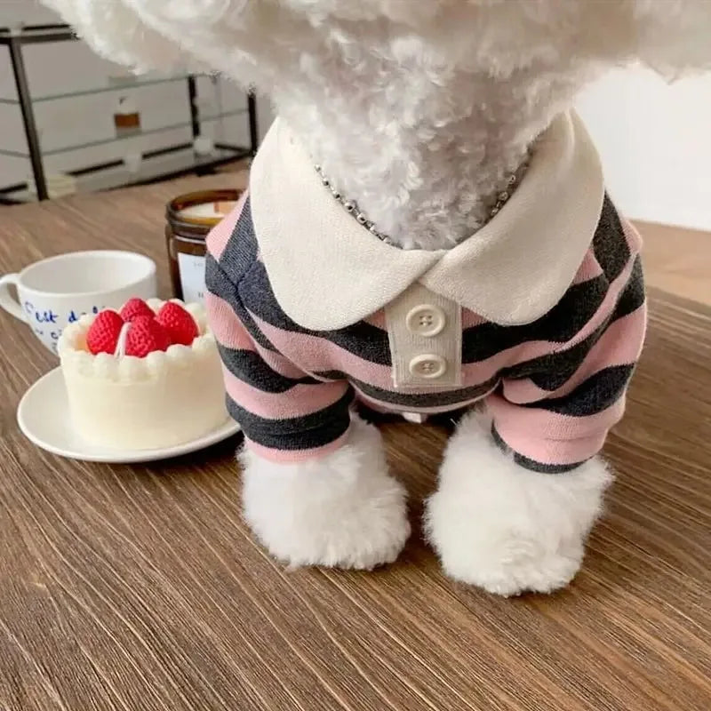 Cotton Summer Polo Shirt For Small And Medium Dogs