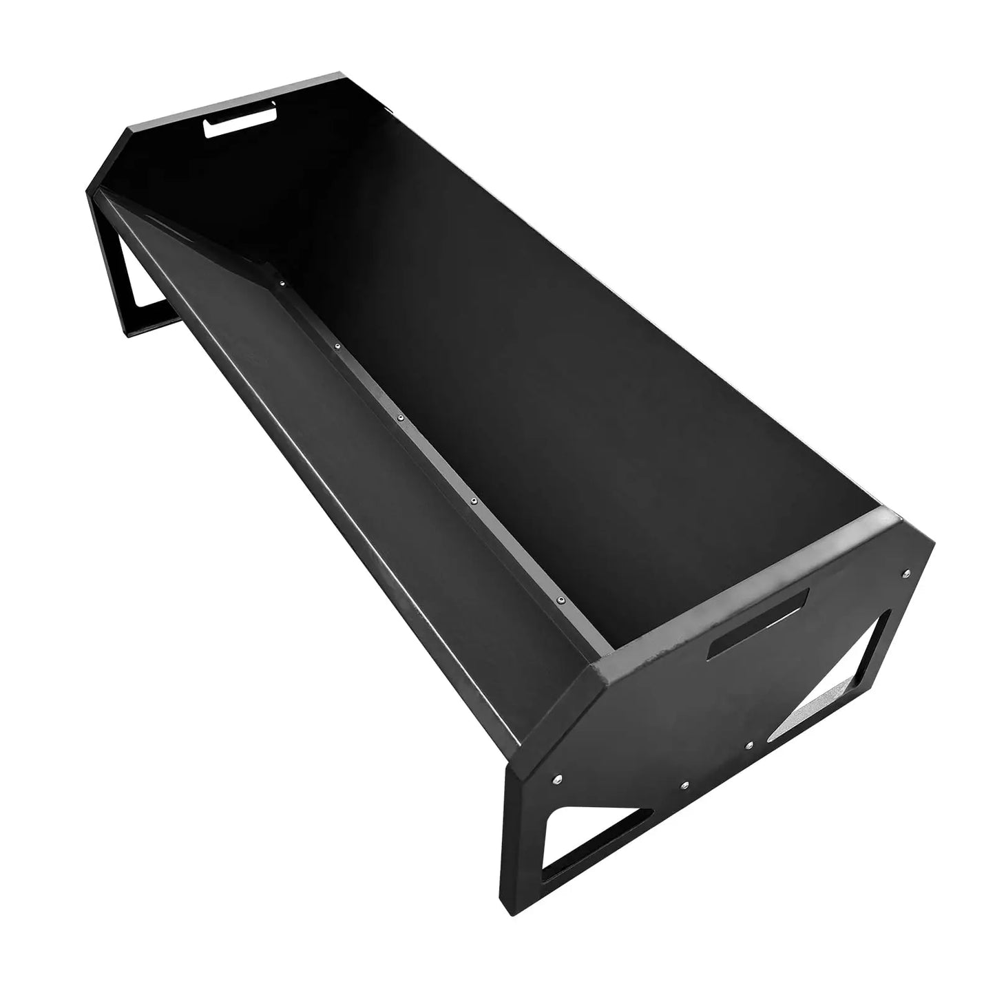 HiMISS 22 Gallon Heavy Duty Galvanized Steel Livestock Feeder Rustproof V Shaped