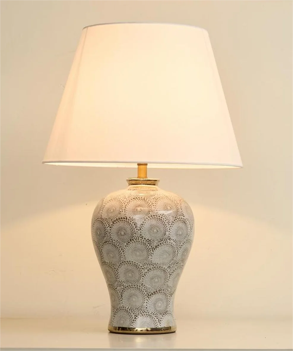 Winfordo Wabi Sabi Ceramic Table Lamp for Living Room Decor