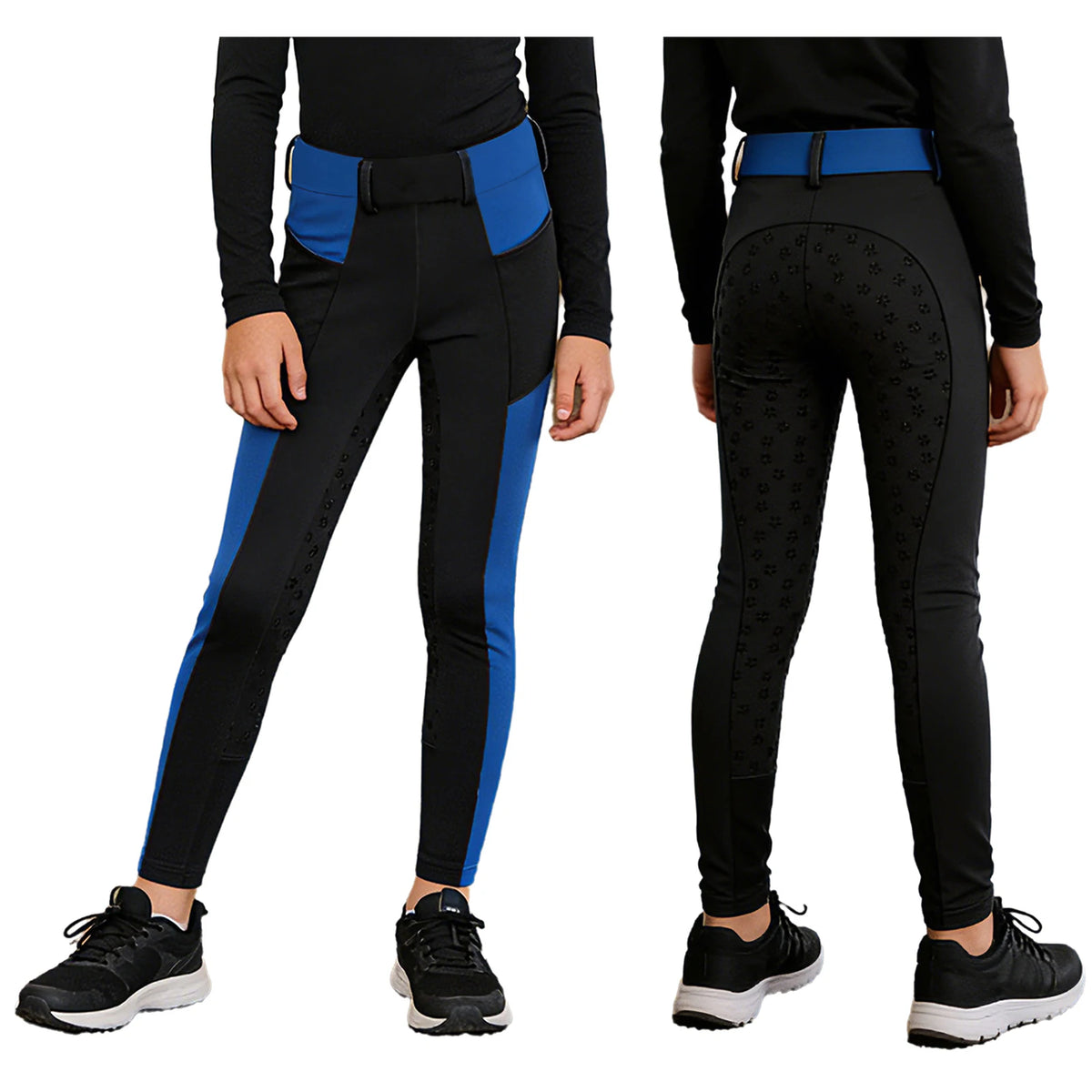 Freebily Girls Equestrian Riding Breeches Non Slip Horse Riding Leggings