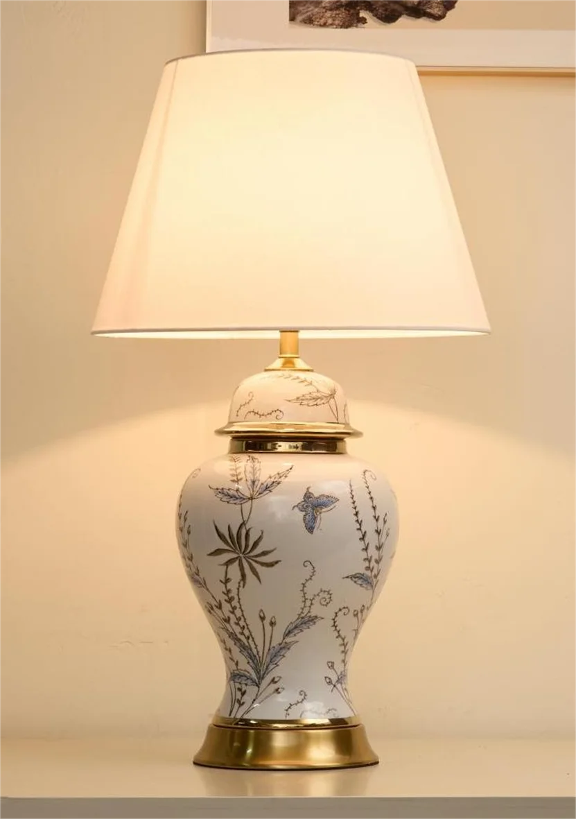 Winfordo Wabi Sabi Ceramic Table Lamp for Living Room Decor