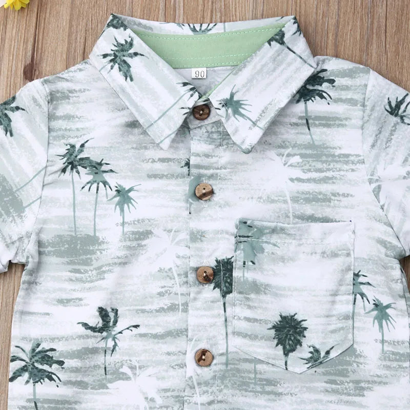 Lioraitiin Toddler Boy Shirts And Pants Set Short Sleeve