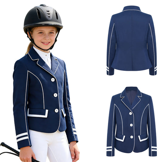 FEESHOW Girls Equestrian Riding Jacket Horse Racer Cosplay Blazer Outerwear