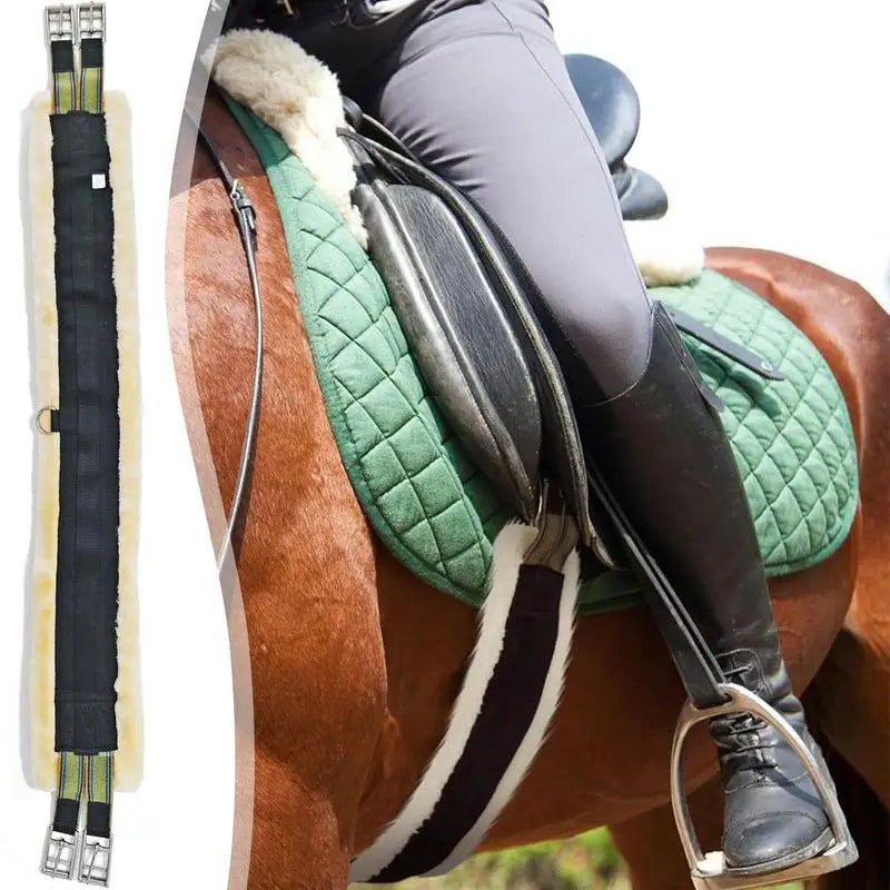 Fleece English Girth With Elastic Stainless Steel Hardware