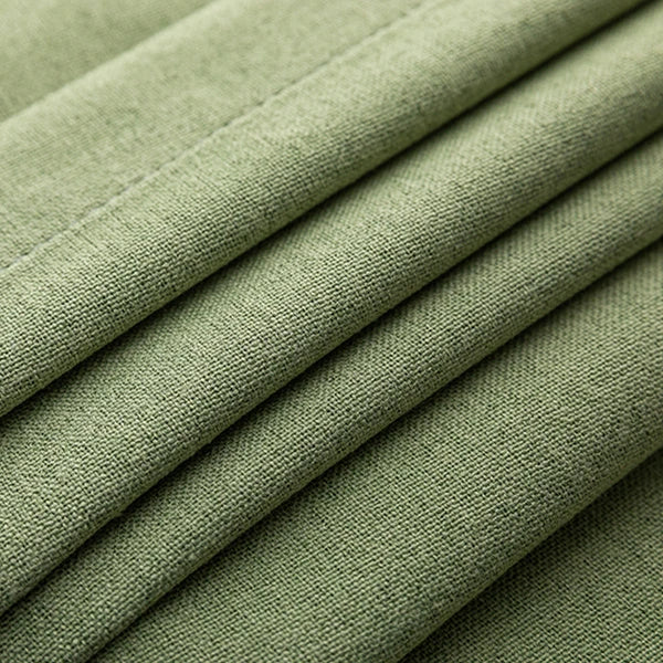 Custom Made Blackout Soundproof Faux Linen Curtains