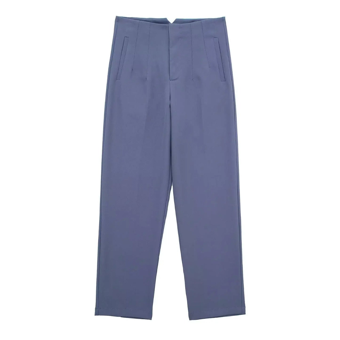 Others High Waist Casual Pants For Women Slim Fit Polyester
