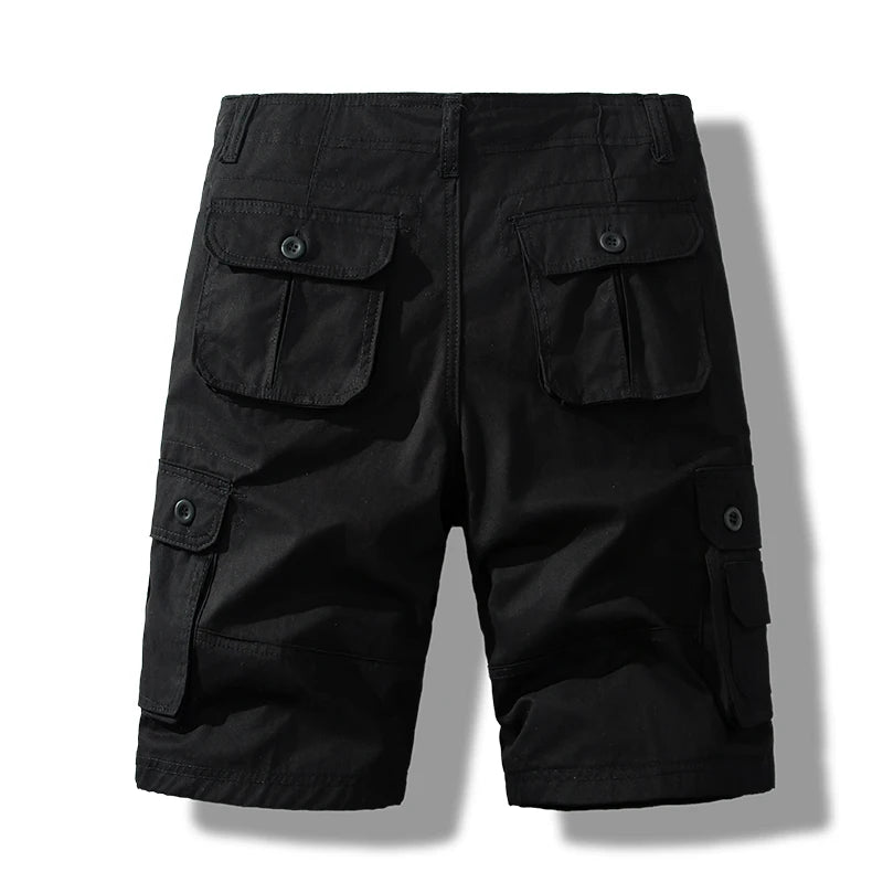 GQXAON Mens Cotton Cargo Shorts Tactical Hiking Fishing Streetwear
