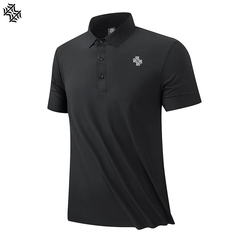 SENBWL Men's Seamless Outdoor Polo Shirt Sports Performance