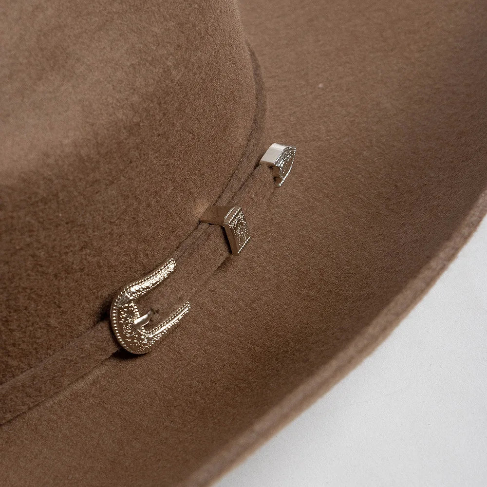 USPOP 100 Wool Felt Cowboy Hat Belt Buckle Wide Brim