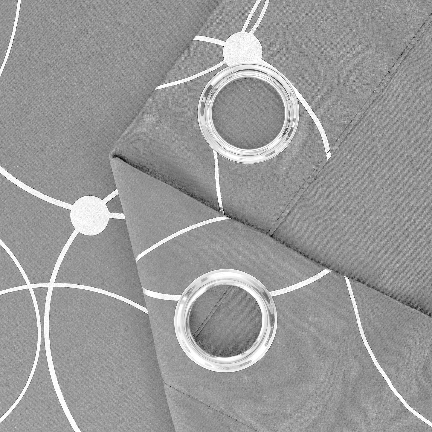 Circle And Dots Foil Thermal Insulated Curtains