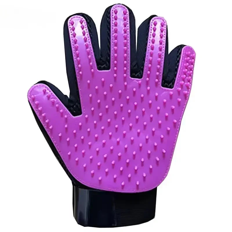 Anti Scratch Cat Grooming Gloves Deshedding Massaging Rubber Mitt