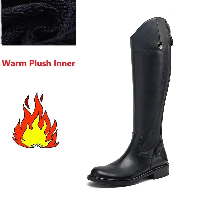 CN Sichuan Womens Equestrian Knee High Riding Boots Non Slip