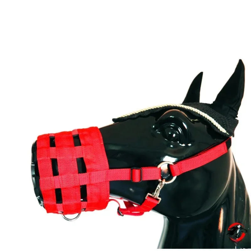 Horse Mouth Cover Horse Bridle Anti-Bite Mouth Cover Mask Thickened Nylon Ribbon Equestrian Equipment