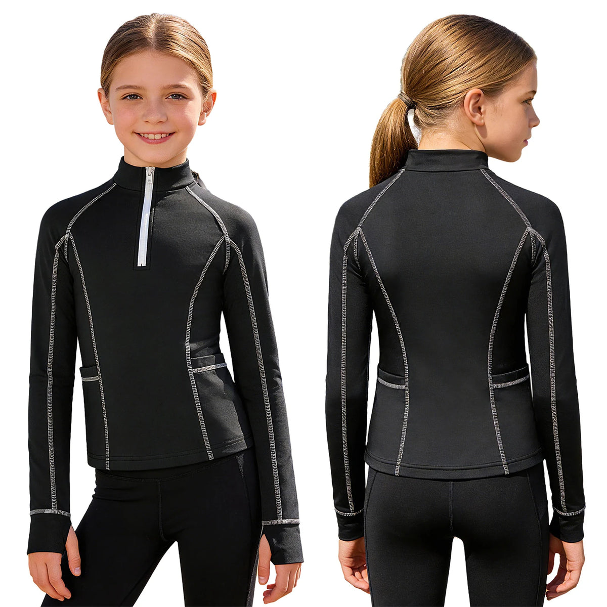 Freebily Girls Equestrian Riding Breeches Non Slip Horse Riding Leggings