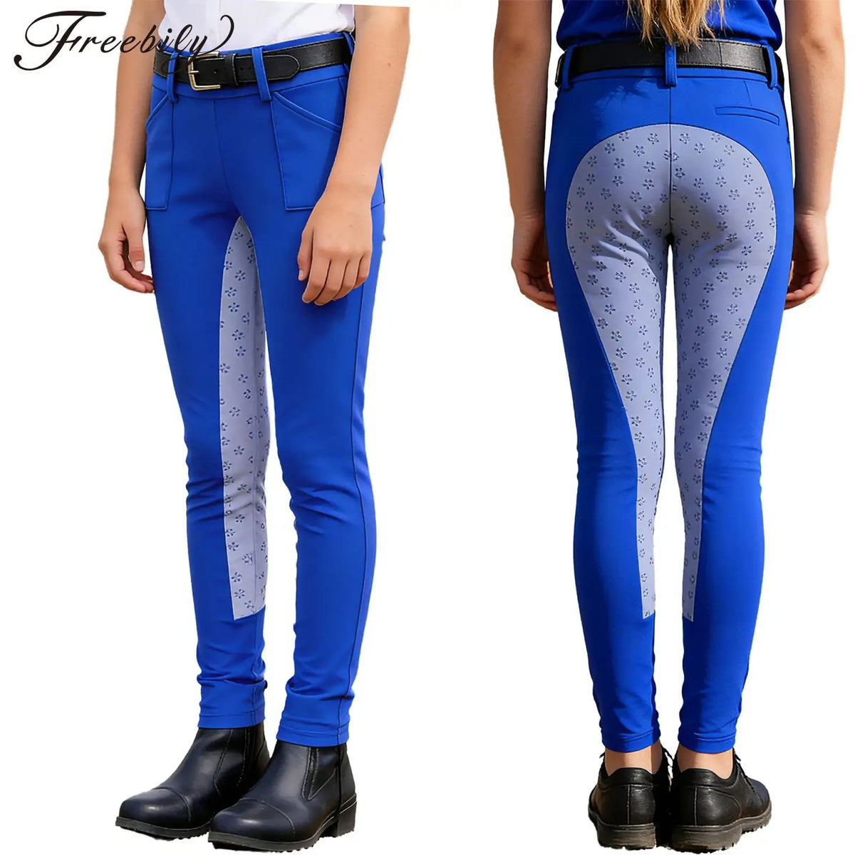 Freebily Girls Equestrian Riding Breeches Non Slip Horse Riding Leggings