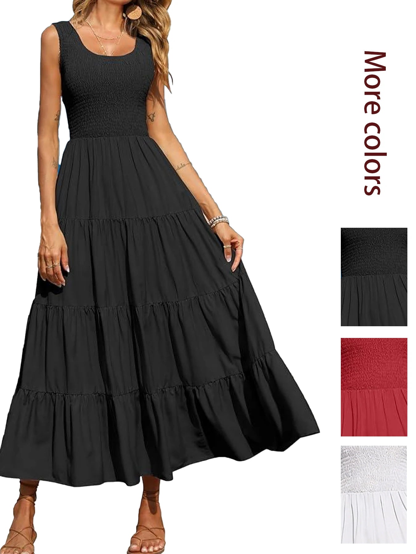 Satin Halter Dress With Asymmetrical Hem And Pleated Skirt