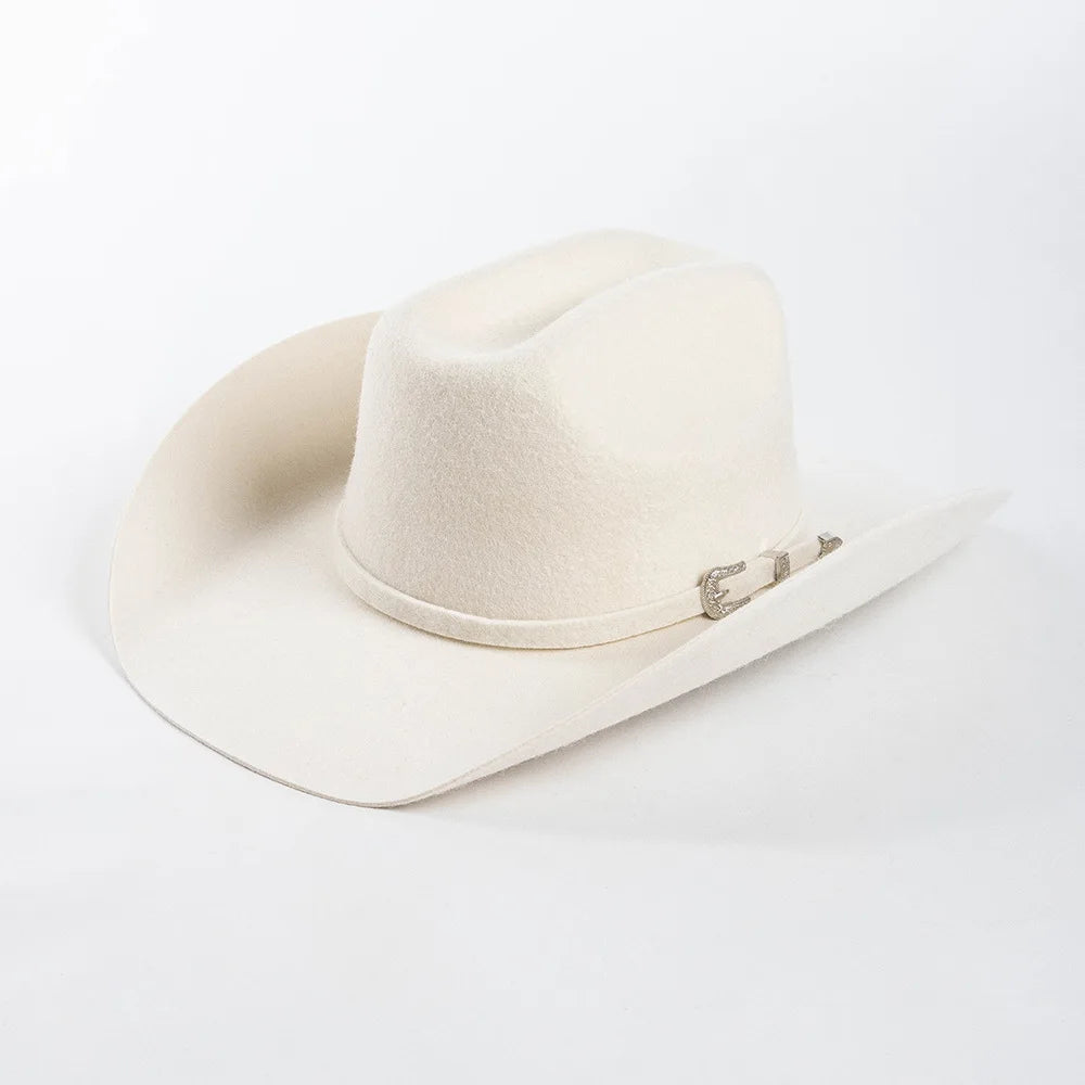 USPOP 100 Wool Felt Cowboy Hat Belt Buckle Wide Brim