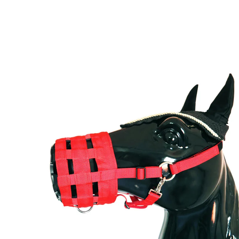 Horse Mouth Cover Horse Bridle Anti-Bite Mouth Cover Mask Thickened Nylon Ribbon Equestrian Equipment