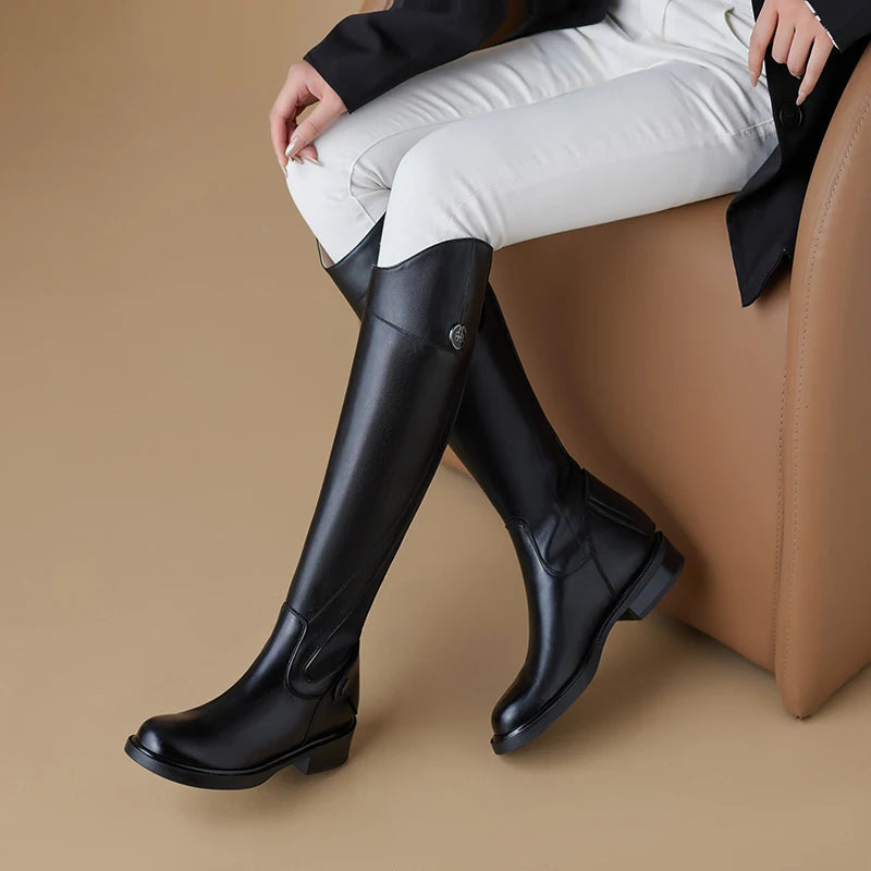 CN Sichuan Womens Equestrian Knee High Riding Boots Non Slip