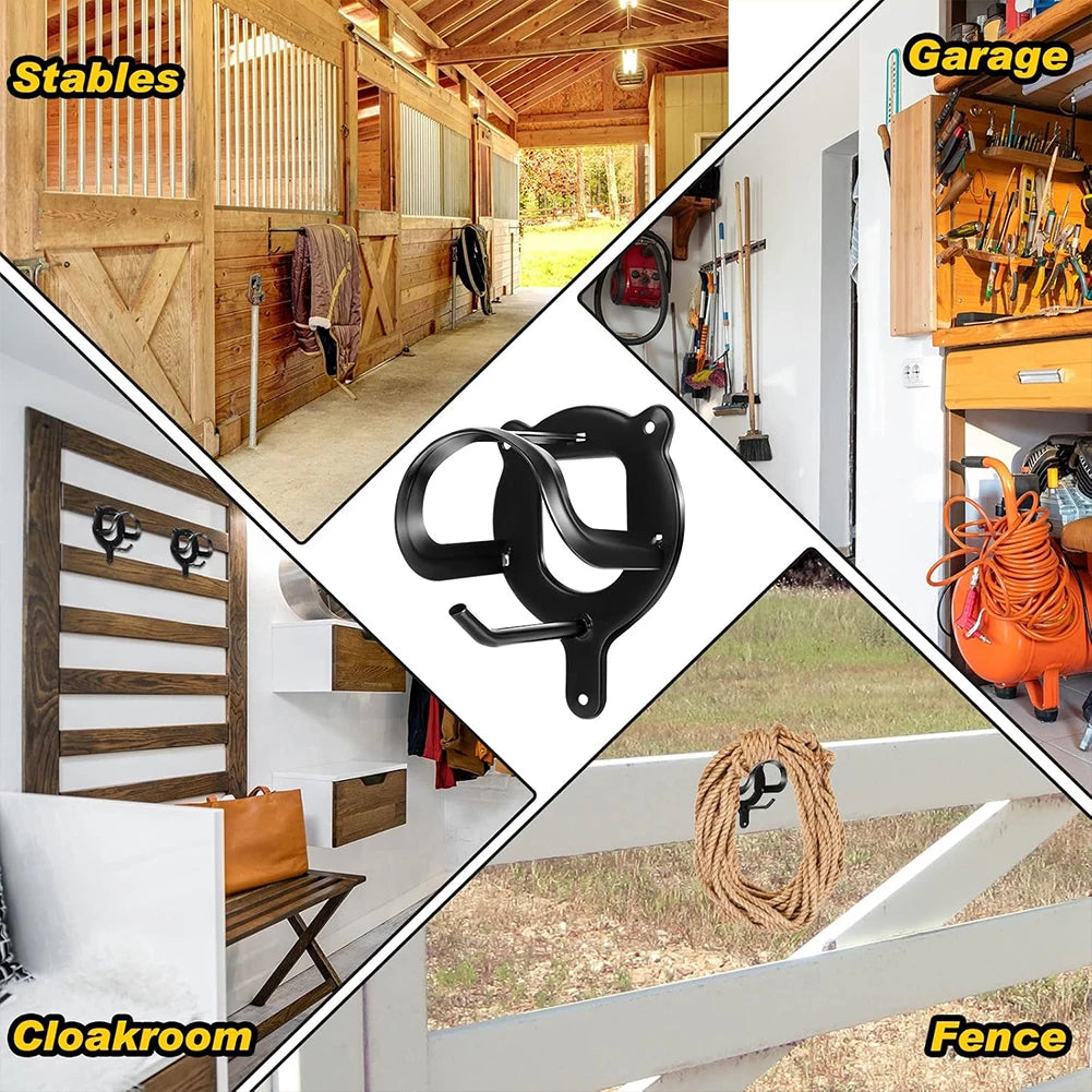 Laimanei Wall Mounted Horse Bridle Rack For Barn Tack Storage