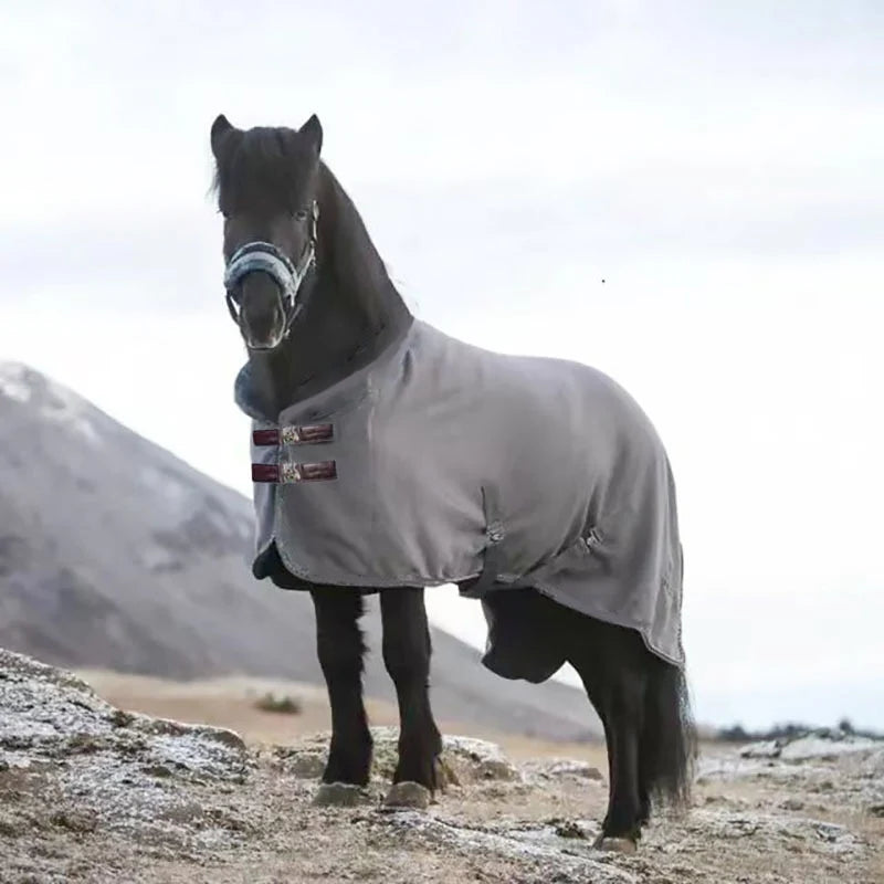 Polar Fleece Horse Rug Blanket Warmth With Adjustable Straps