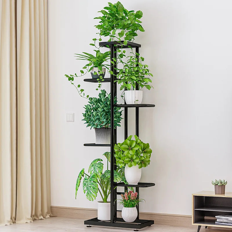 Iron Flower Stand Pot Display Shelf For Balcony Garden Decoration
