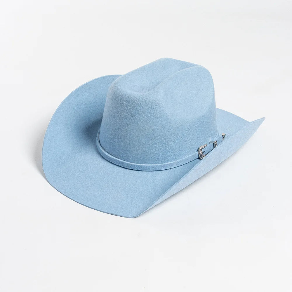 USPOP 100 Wool Felt Cowboy Hat Belt Buckle Wide Brim