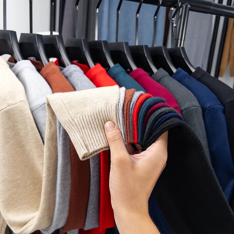 Men's Casual Knit Sweater Round Neck Diamond Pattern