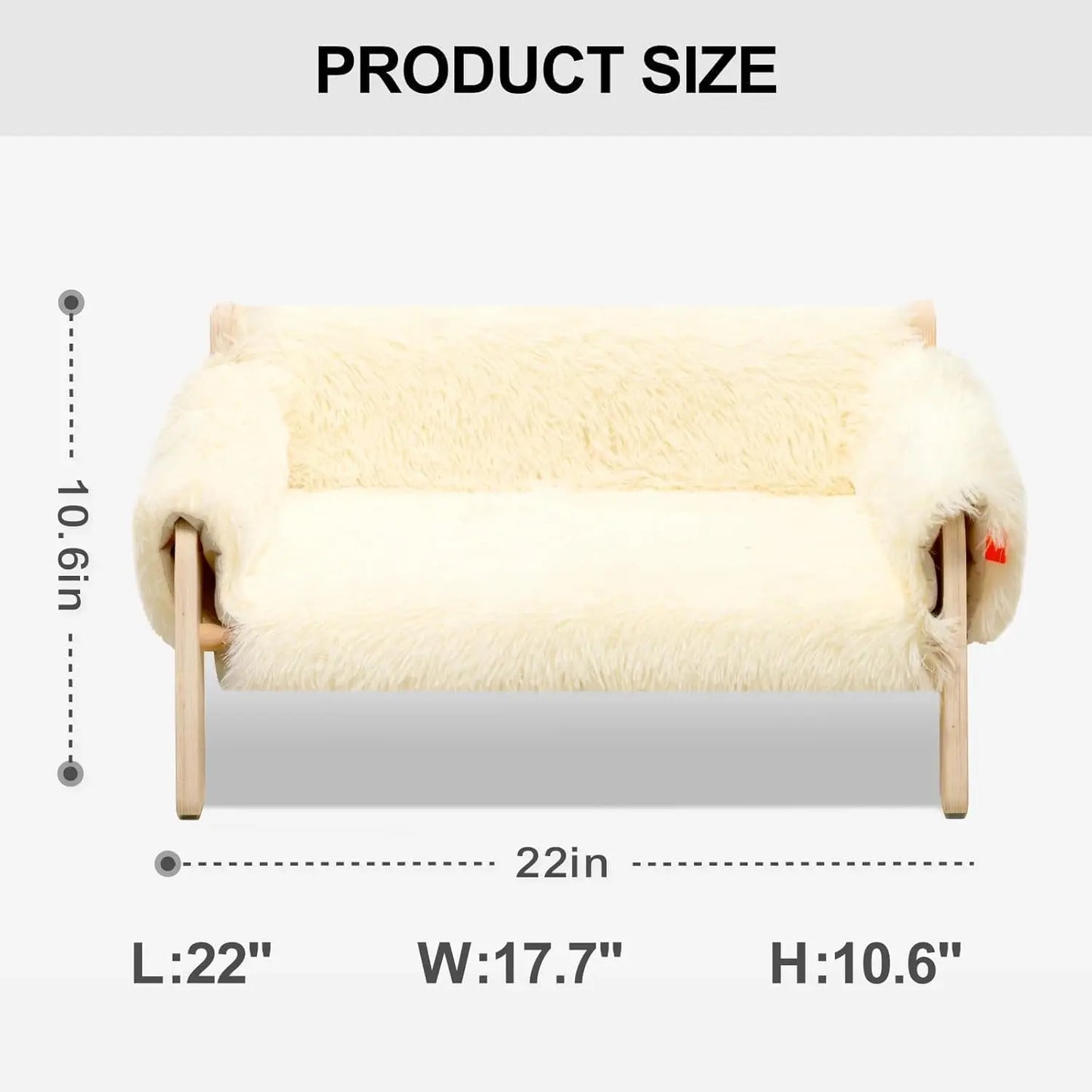 MEWOOFUNCN Cat Couch Bed Pet Sofa With Removable Mattress Cover
