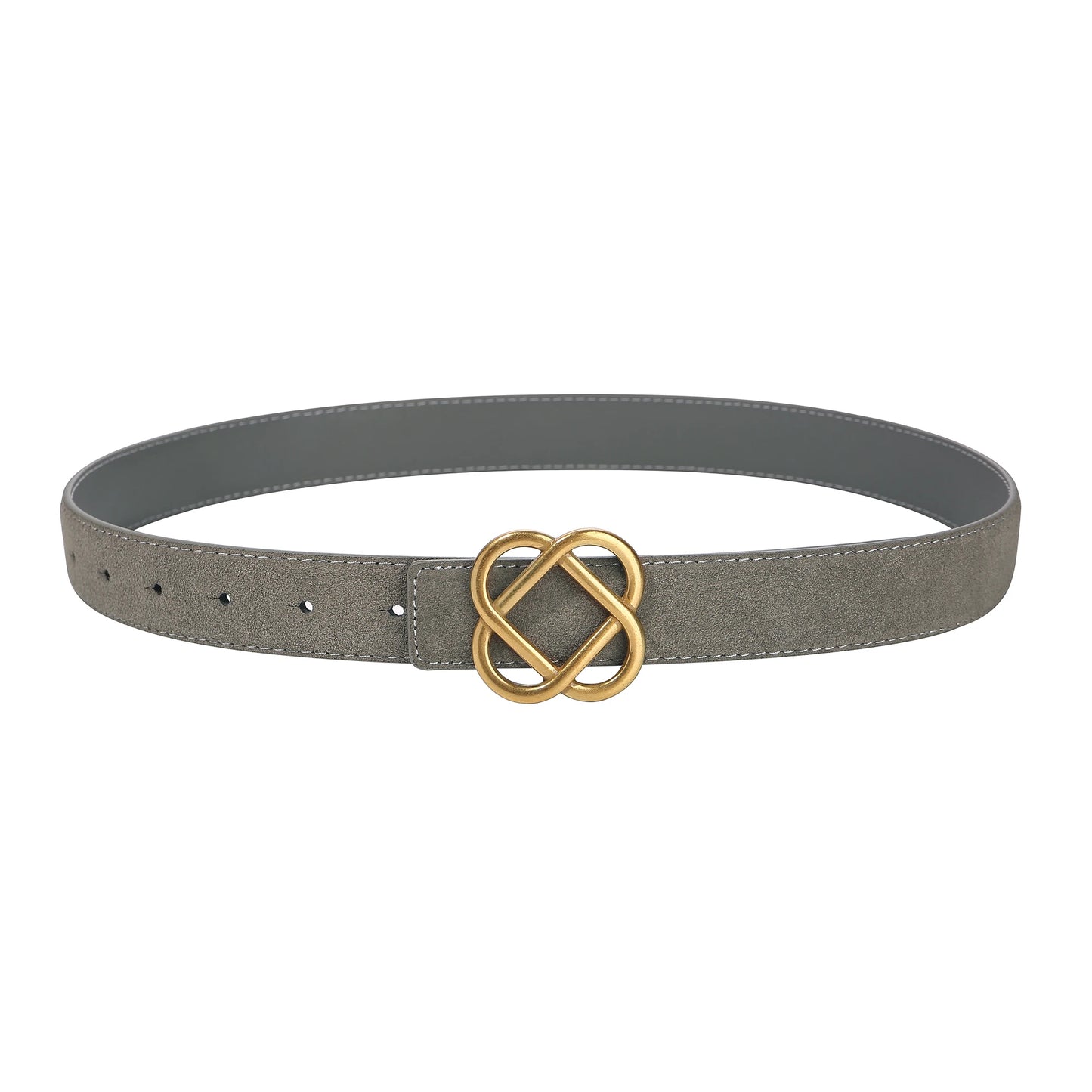 Suede Cowhide Belt For Women Vintage Style Retro Buckle