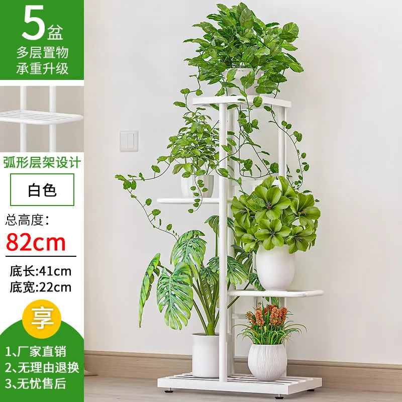 Iron Flower Stand Pot Display Shelf For Balcony Garden Decoration
