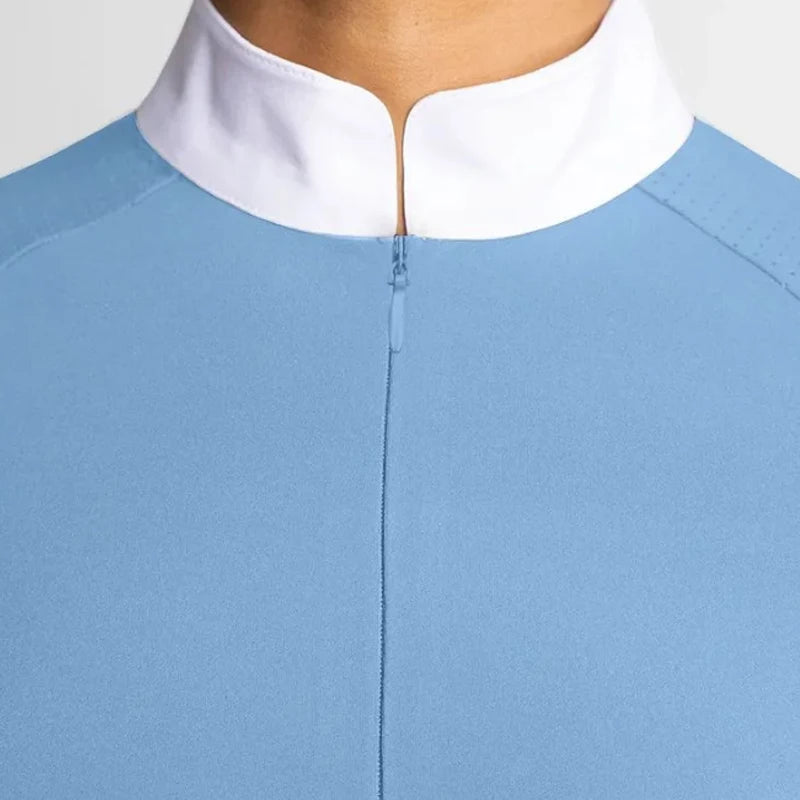 Zipper Equestrian Women's Long Sleeve Sports Top For Horse Riding