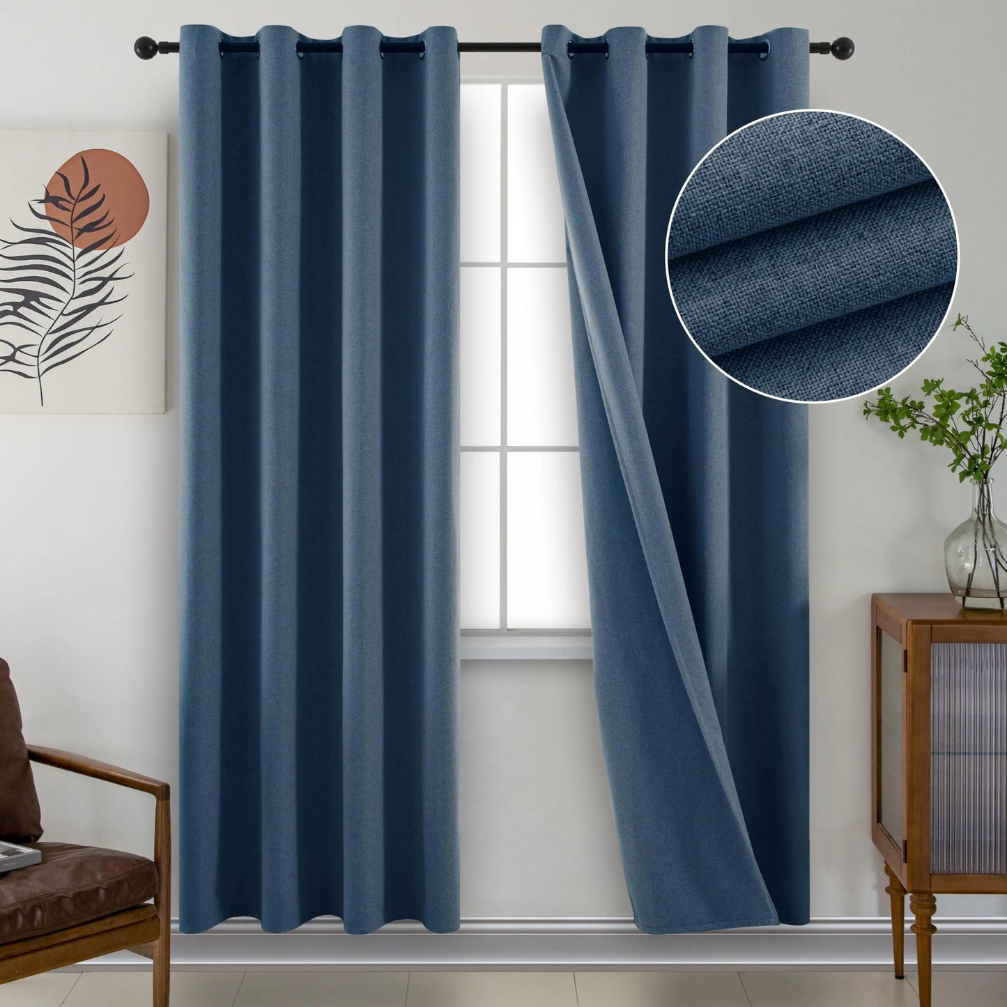 Custom Made Solid Color Blackout Curtains For Living Room Bedroom