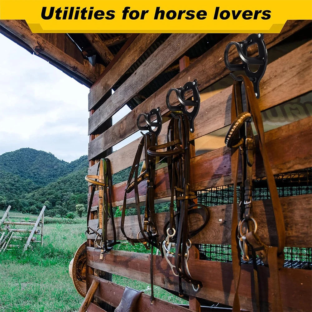 Laimanei Wall Mounted Horse Bridle Rack For Barn Tack Storage