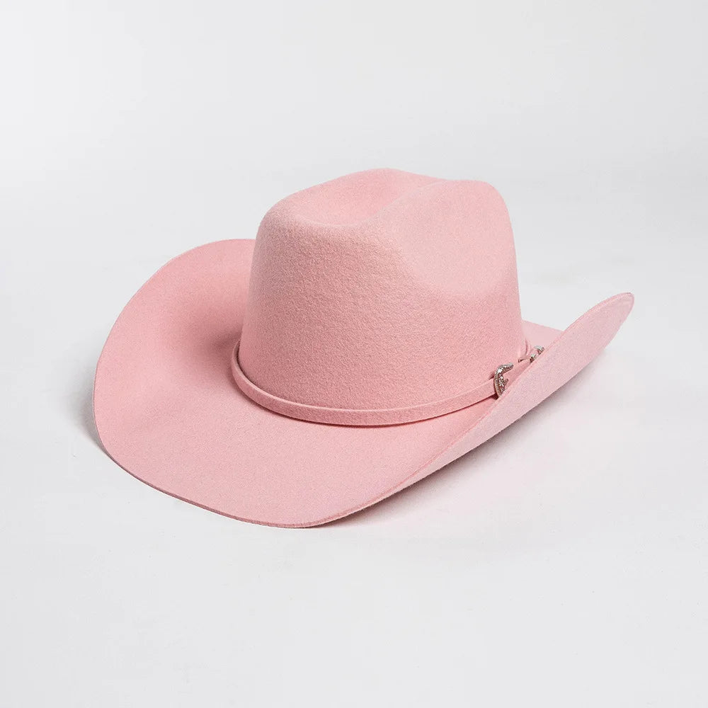 USPOP 100 Wool Felt Cowboy Hat Belt Buckle Wide Brim