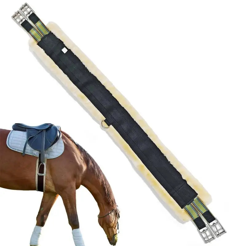 Fleece English Girth With Elastic Stainless Steel Hardware